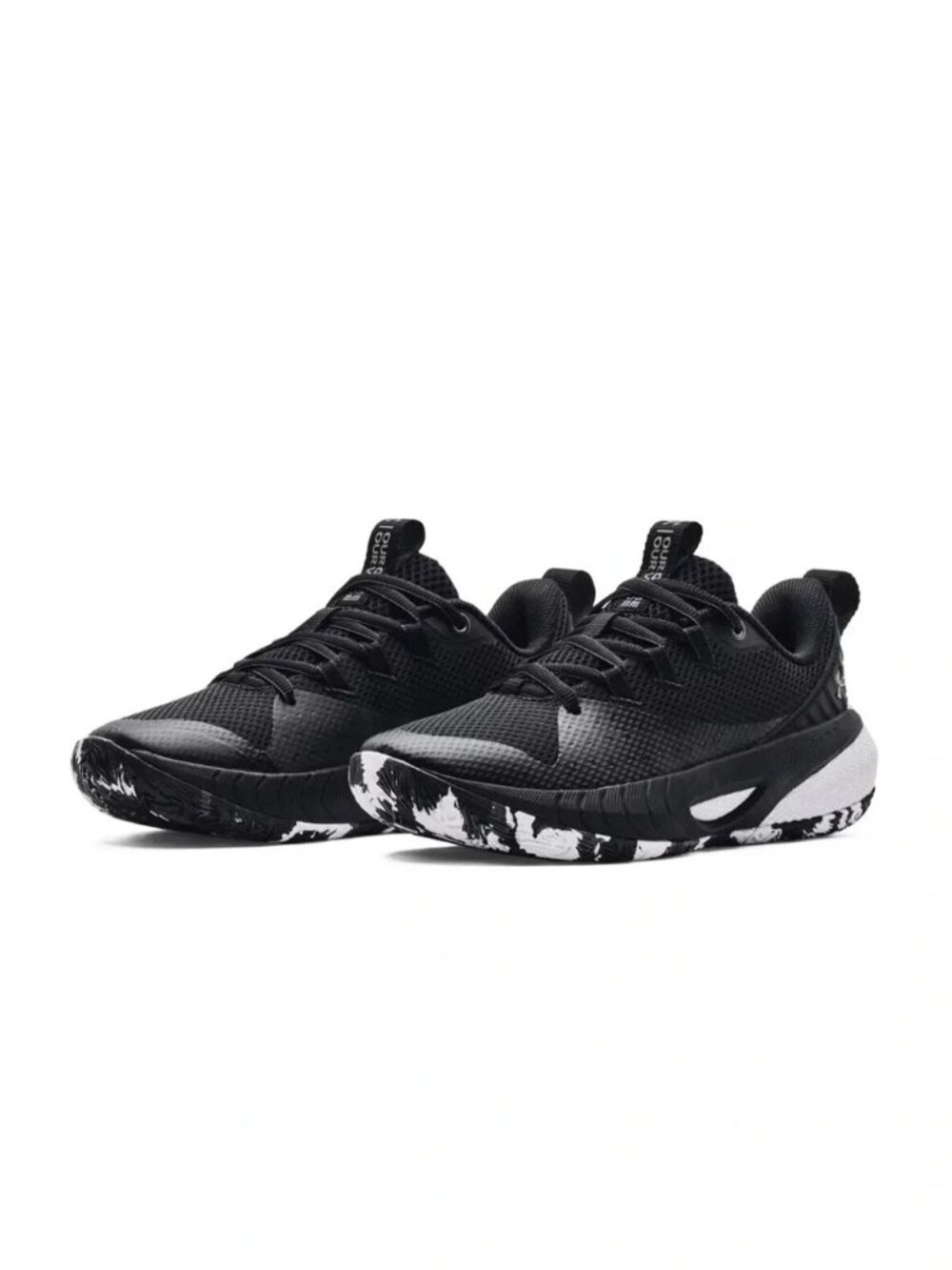 Under Armour UA HOVR Ascent Basketball Shoes Women’s 8 Black White Athletic